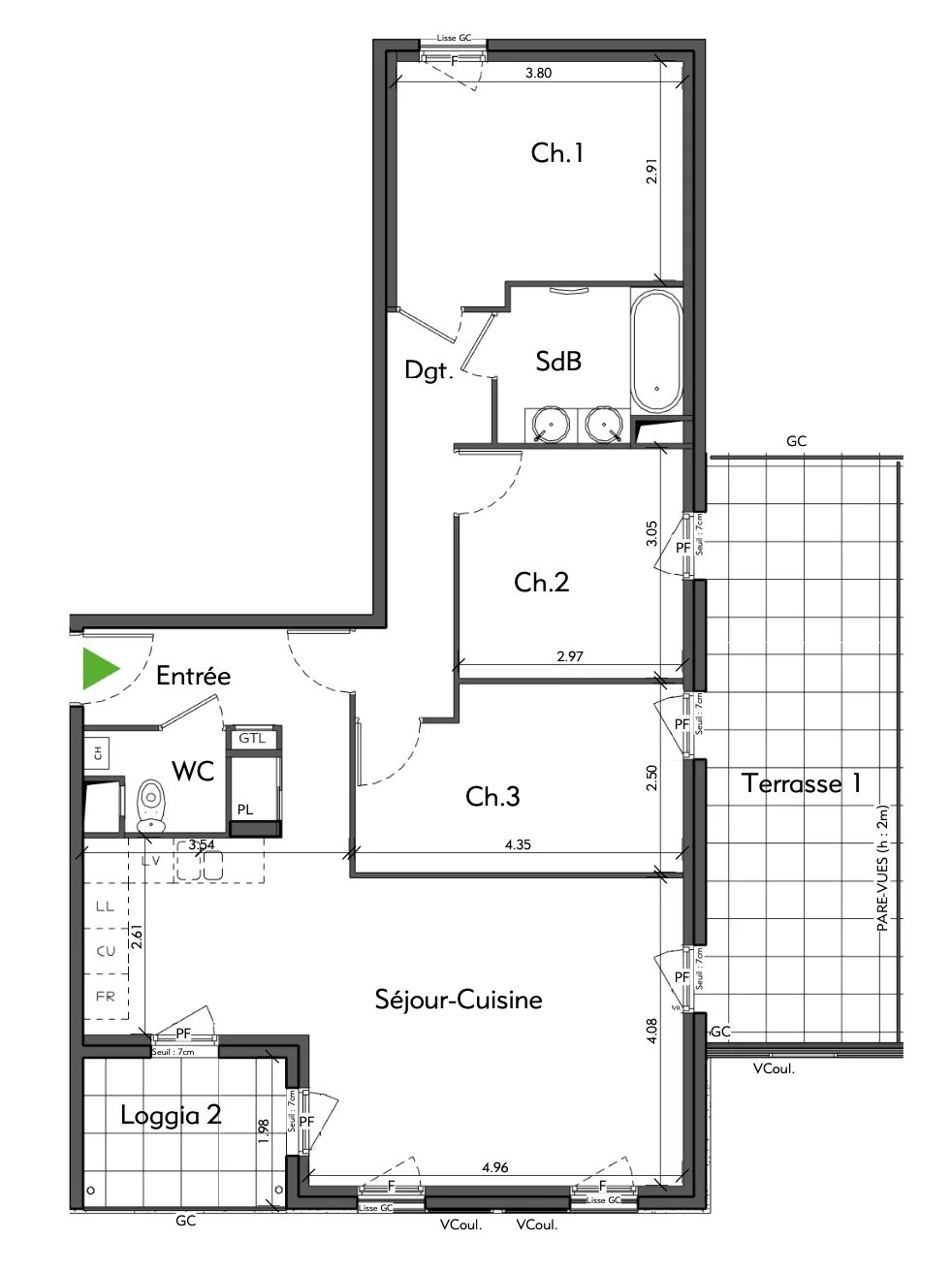 Appartement T4 – Hyper Centre