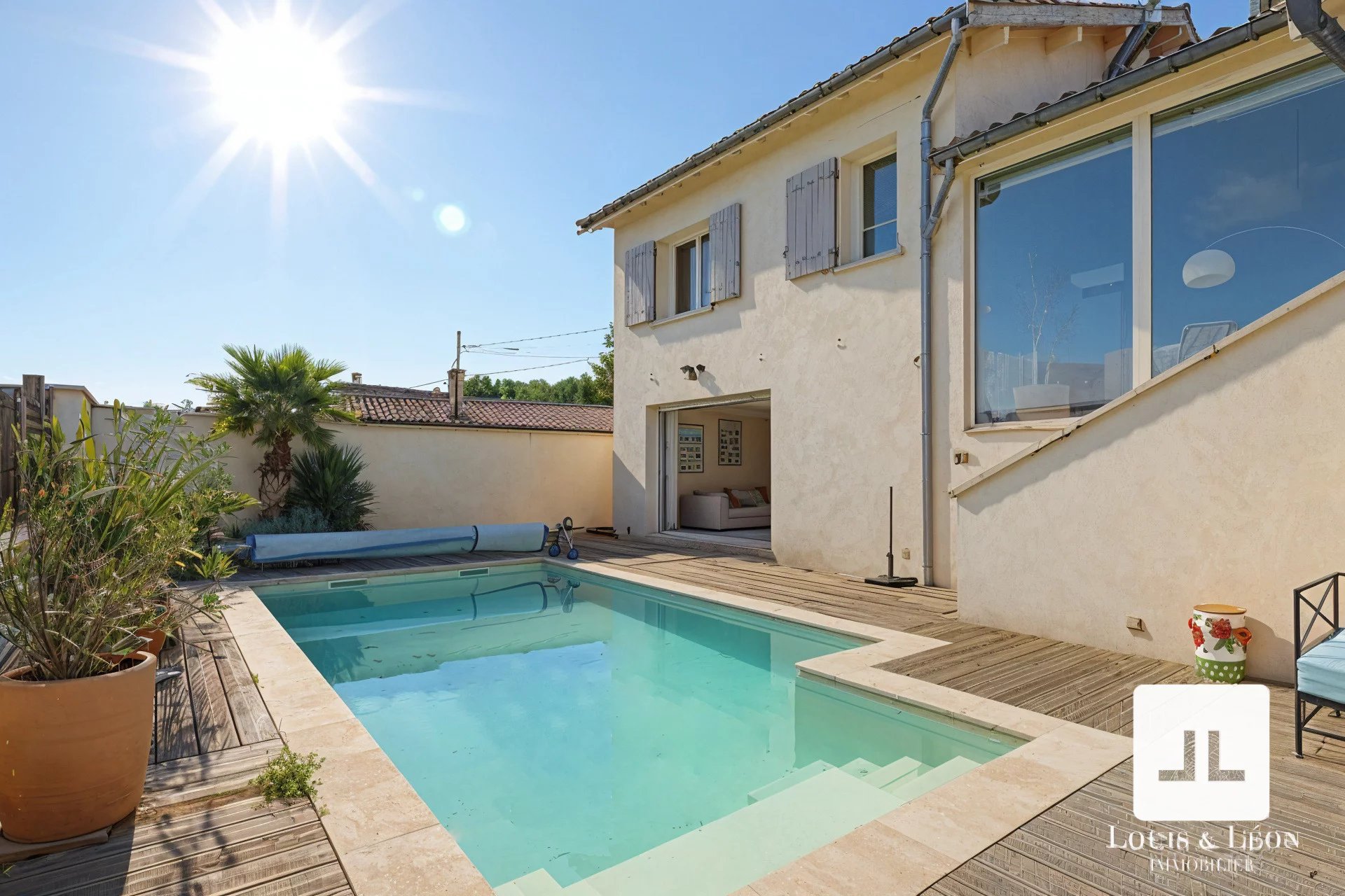 COGNY : Maison de caractère, piscine et panorama