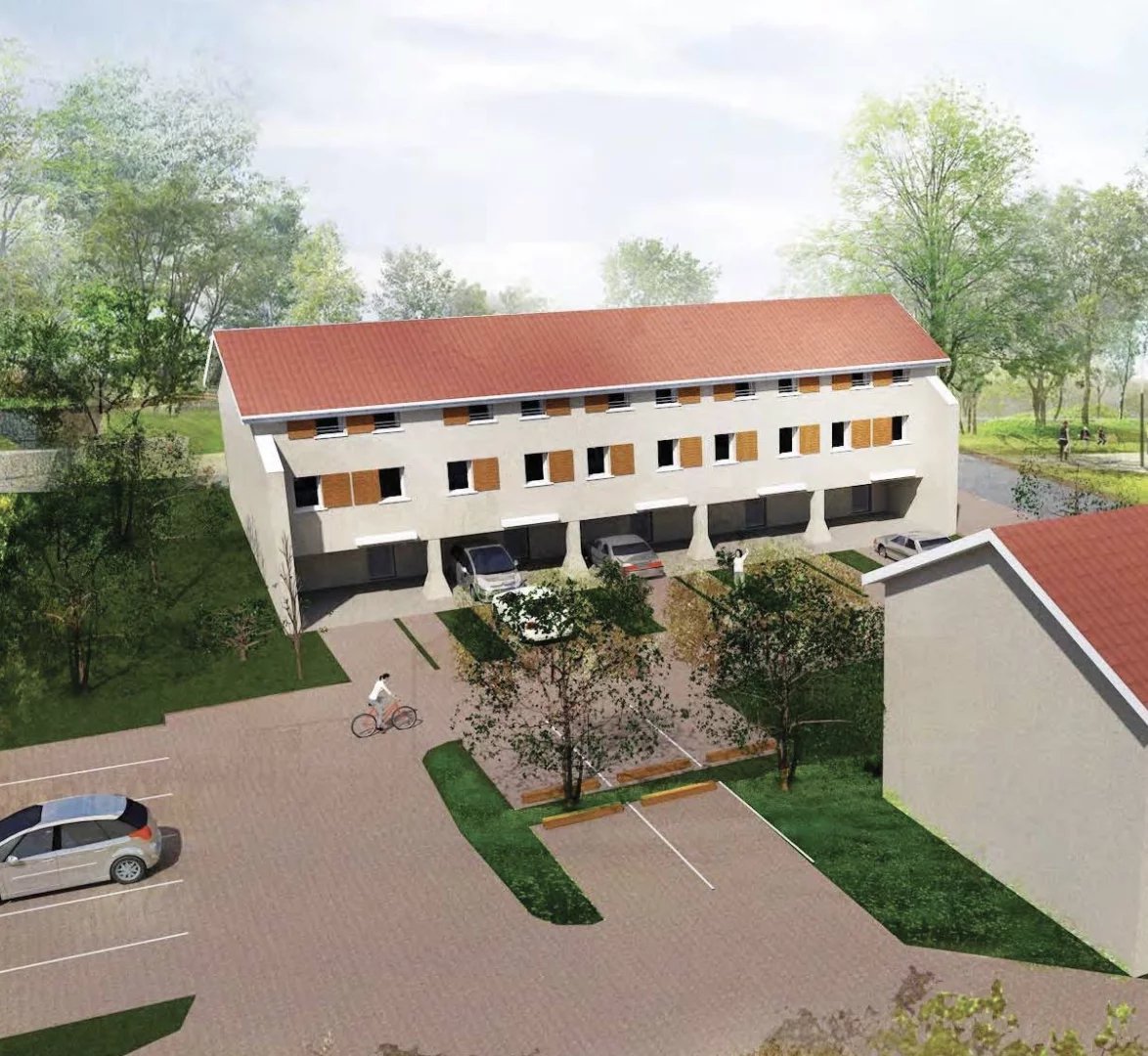 Plateau viabilisé de 92 m² avec extérieur et 2 stationnements – Chaleins (Ain)
